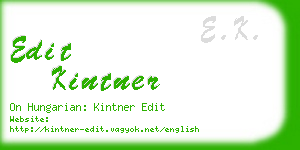 edit kintner business card